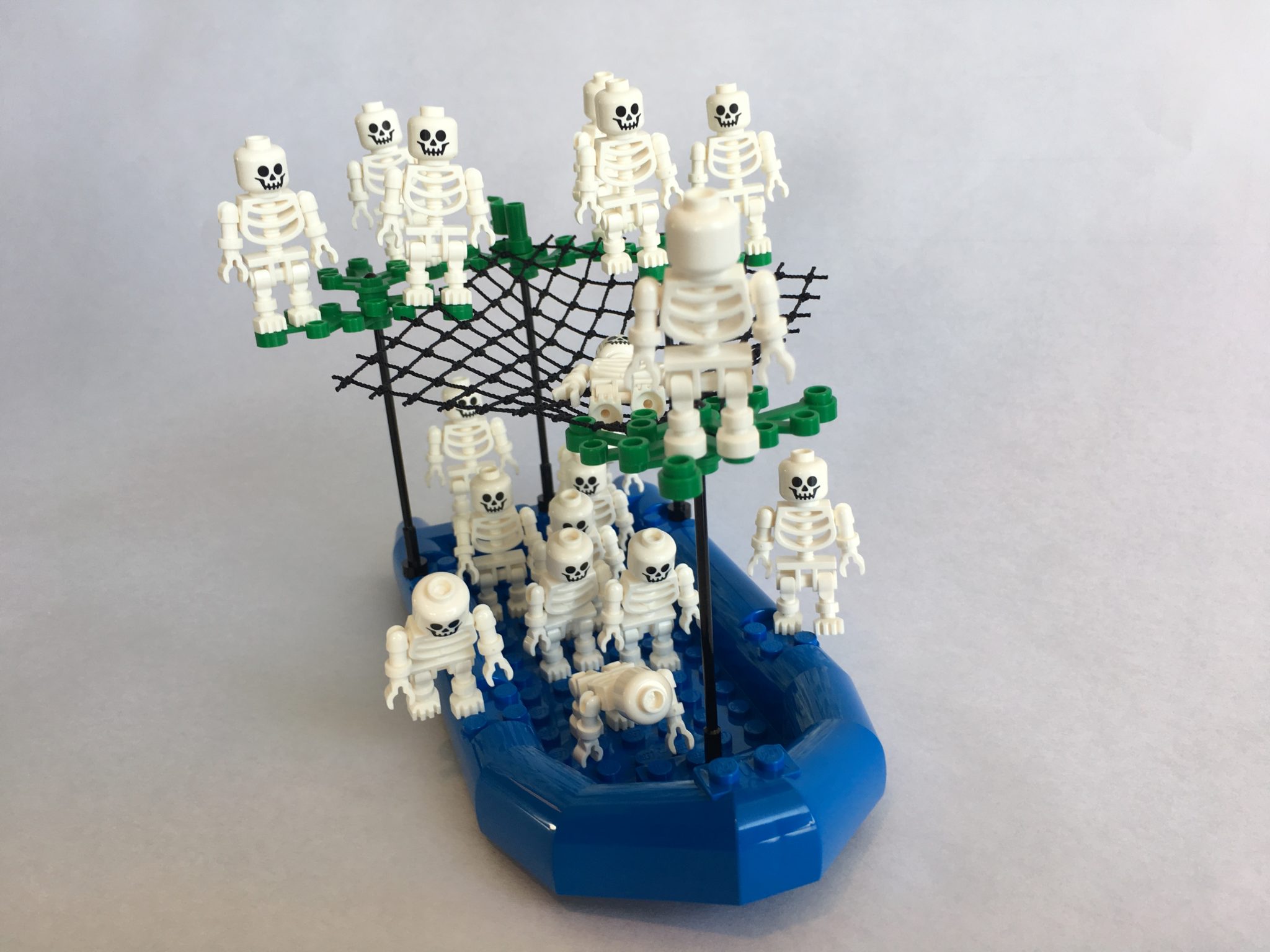 LEGO skeletons in boat